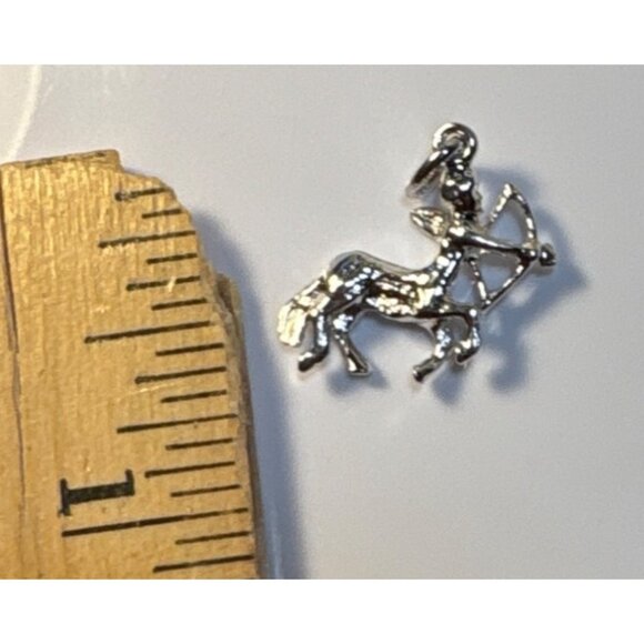 Sagittarius Archer Centaur Silver Pendant Charm Zodiac Jewelry Accessory - Picture 5 of 5